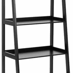 ACT NORDIC Wally reol, m. trappeform og 4 hylder - sort MDF