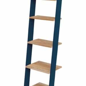 ASHME Stigehylde 45x35x180cm - Asketræ Hylder / Petrol Blue