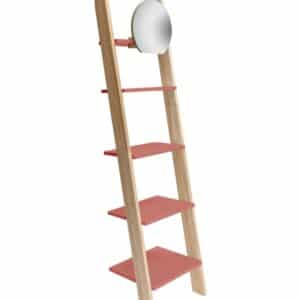 ASHME Stigehylde med spejl 45x35x180cm Antik pink