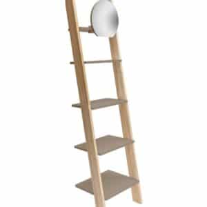 ASHME Stigehylde med spejl 45x35x180cm Brun