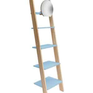 ASHME Stigehylde med spejl 45x35x180cm Gentle Blue