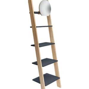 ASHME Stigehylde med spejl 45x35x180cm - Grafit