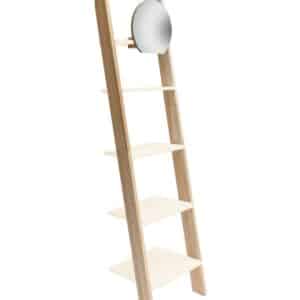 ASHME Stigehylde med spejl 45x35x180cm - Kridthvid