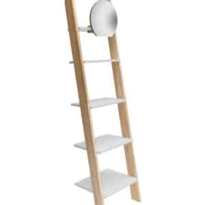 ASHME Stigehylde med spejl 45x35x180cm - Lysegrå