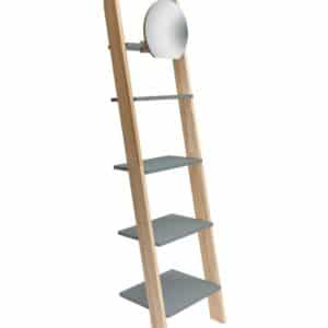 ASHME Stigehylde med spejl 45x35x180cm - Mørkegrå