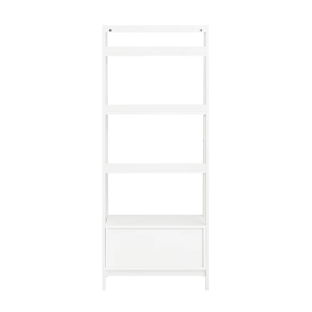 Elegant stigereol, 40 x 160 x 64 cm, hvid