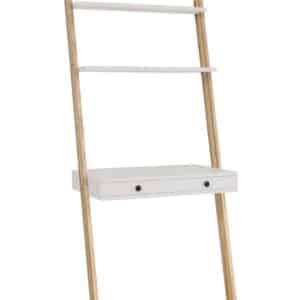 LENO Stigehylde Skrivebord 79x183cm - Asketræ / Lysegrå