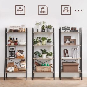 Reol - stigereol i industrielt design - grå beige 138 x 56 x 34 - Reoler og hylder > Reoler - gulvreoler og stuereoler - Daily-Living