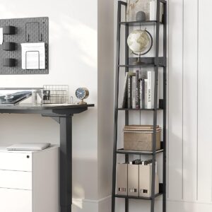 Stigereol, 5-lags, industriel, L33,8xB30xH170 cm, sort