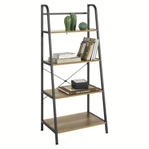 Stigereol med 4 hylder, 61x41x135 cm, brun