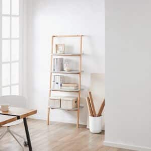 Stilfuld og elegant stigereol, lysegrå, D39 x B65 x H169 cm