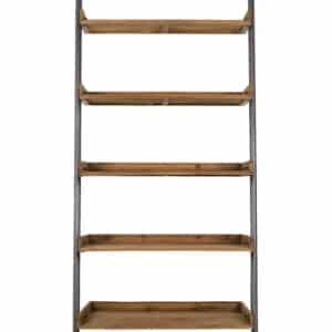 WHITE LABEL LIVING Wally stigereol, m. 5 hylder - brun fyrretræ