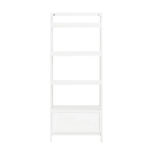 Elegant stigereol, 40 x 160 x 64 cm, hvid