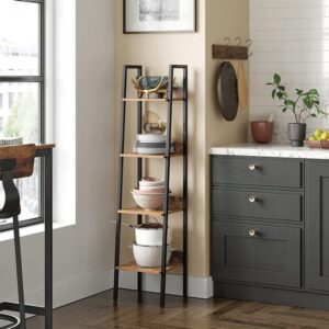 Reol - stigereol i industrielt design - rustik brun 140 x 30 x 34 - Reoler og hylder > Reoler - gulvreoler og stuereoler - Daily-Living